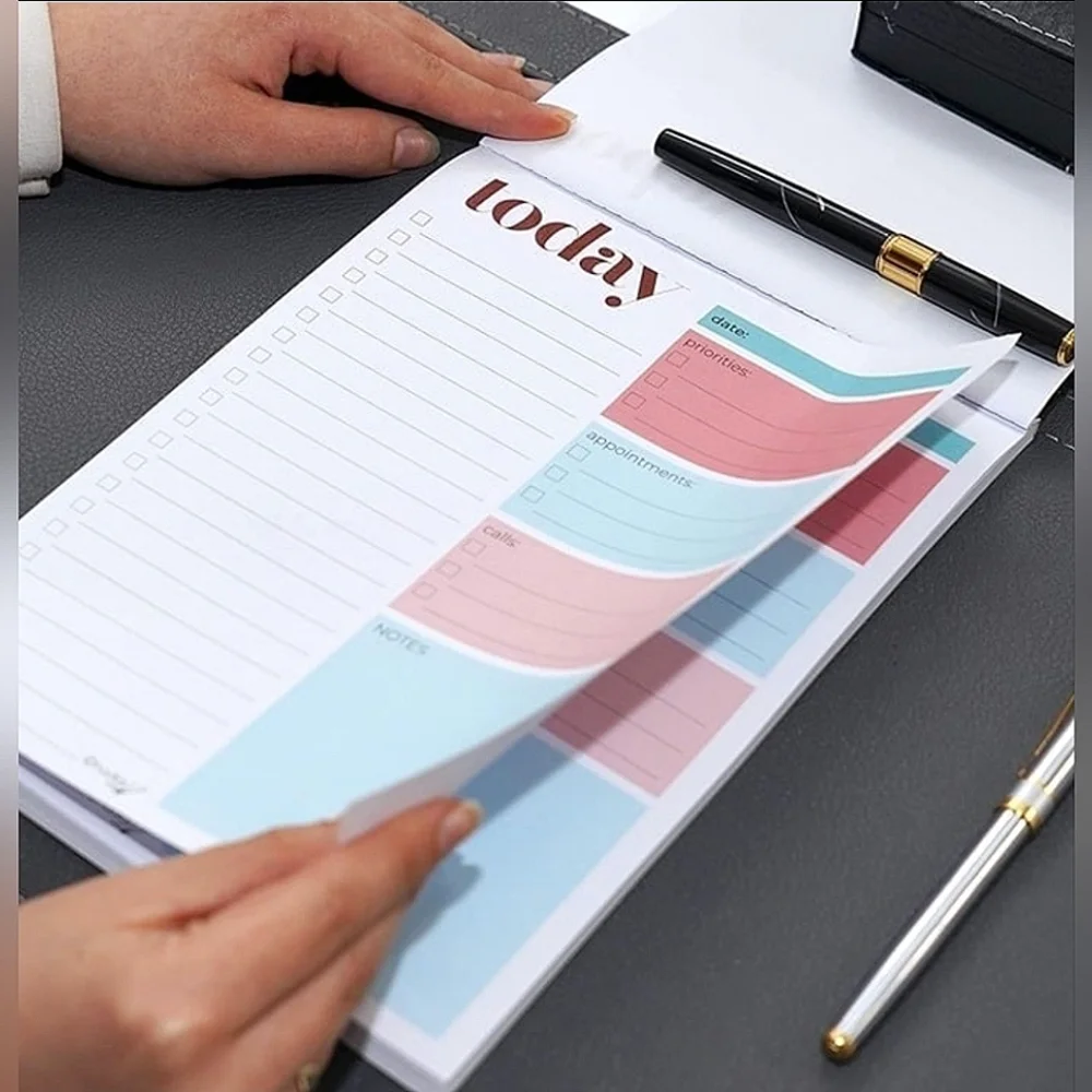 Daily Planner Notepad with Priority Sections